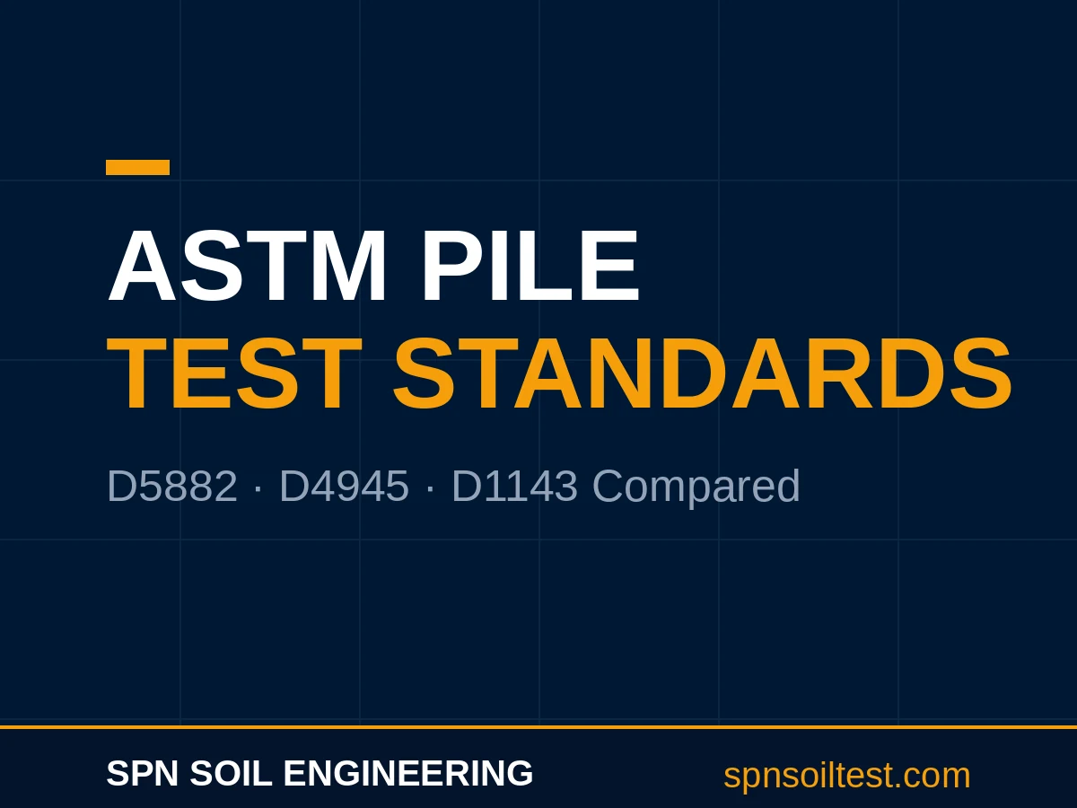 ASTM D5882 D4945 D1143 ต่างกันยังไง เปรียบเทียบมาตรฐานทดสอบเสาเข็ม 3 ฉบับ