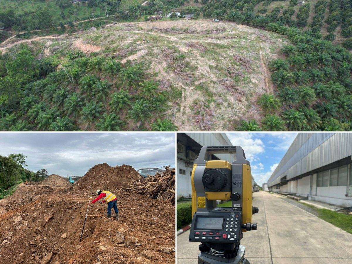 เปรียบเทียบเครื่องมือสำรวจ 3 แบบ ภาพถ่ายทางอากาศจากโดรนสำรวจ วิศวกรรังวัดด้วย GNSS RTK และกล้อง Total Station ในงานจริงของ SPN