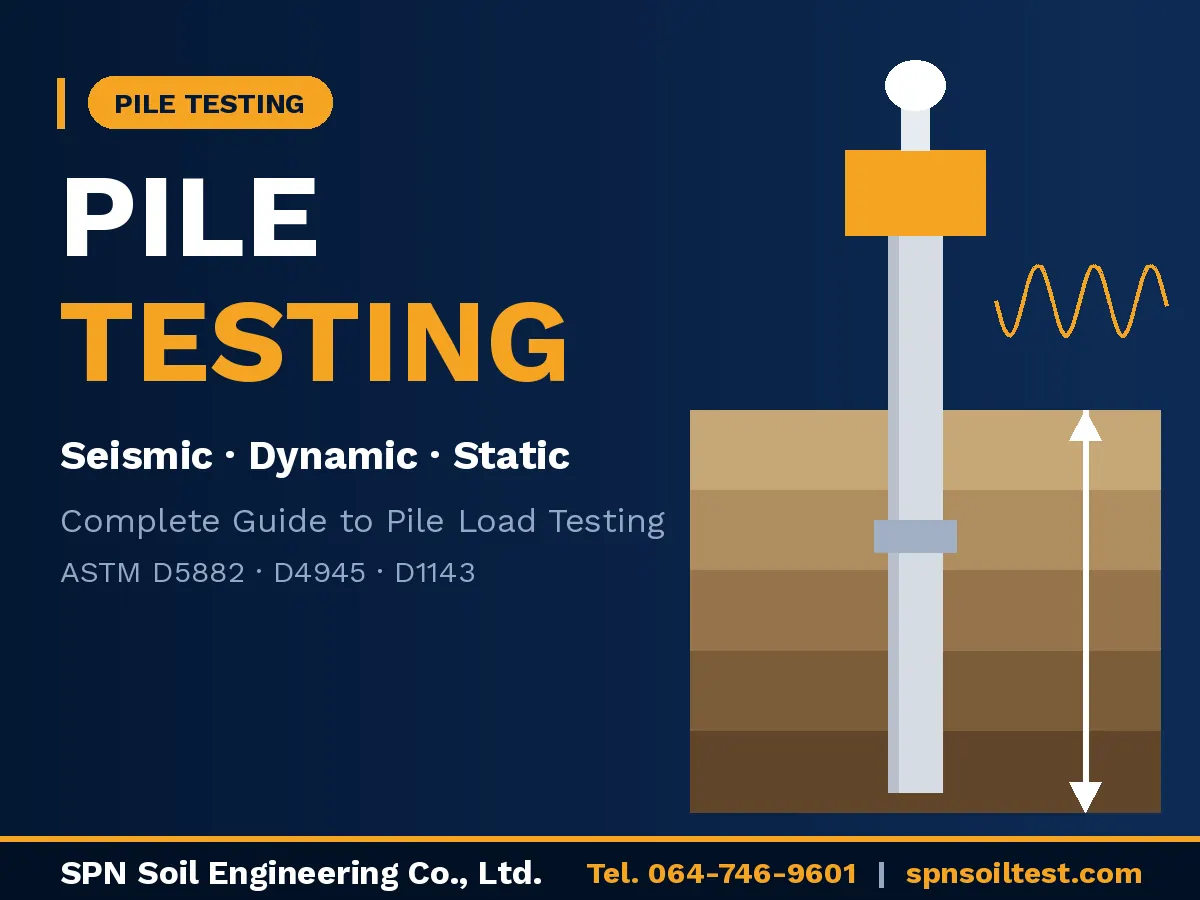 ทดสอบเสาเข็มมีกี่แบบ? รวมทุกวิธี Seismic Dynamic (PDA) Static คู่มือครบจบ