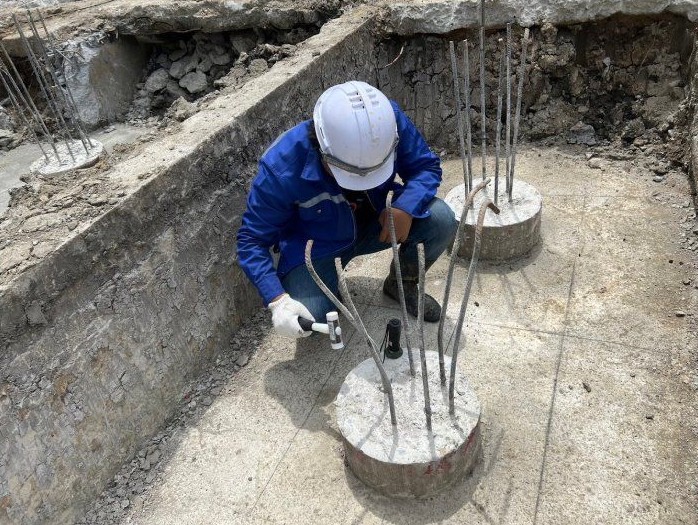 Seismic Pile Integrity Test PIT วิศวกรทดสอบเสาเข็ม SPN