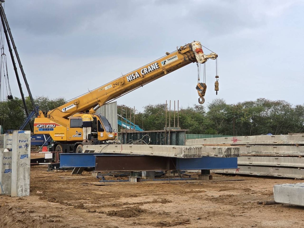 Static Load Test Kentledge ปั้นจั่นยก Dead Weight คานเหล็ก SPN