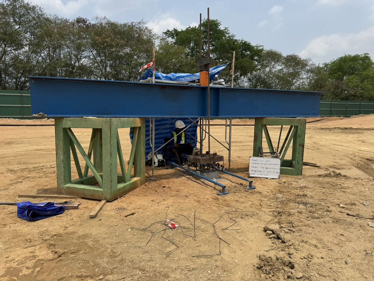 Static Tension Pile Load Test Uplift ASTM D3689 SPN