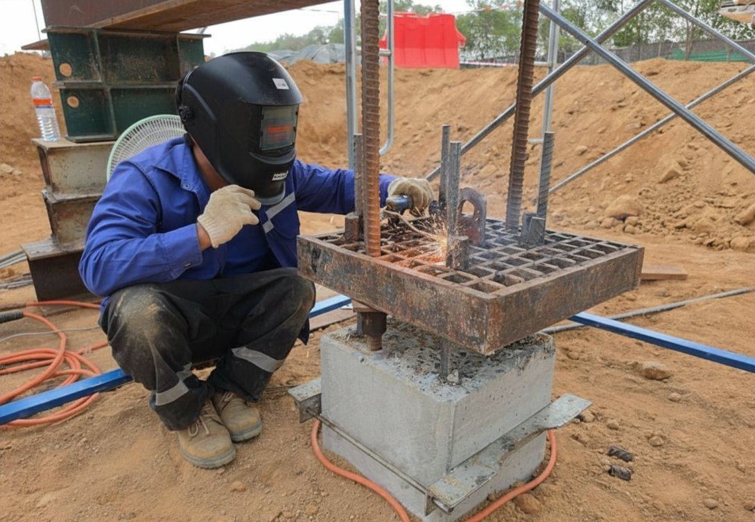Tension Pile Test ติดตั้งอุปกรณ์ทดสอบ SPN