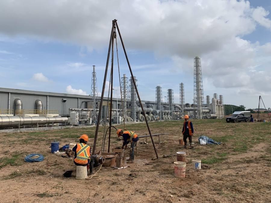เจาะสำรวจดินโรงงานอุตสาหกรรม จ.ระยอง Soil boring industrial factory plant Rayong