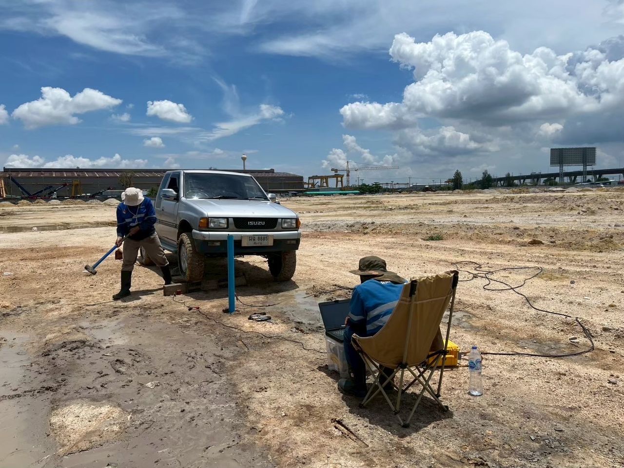 Downhole Seismic Test วัดความเร็วคลื่น Vs Vp ชั้นดิน ASTM D7400 SPN Soil Engineering