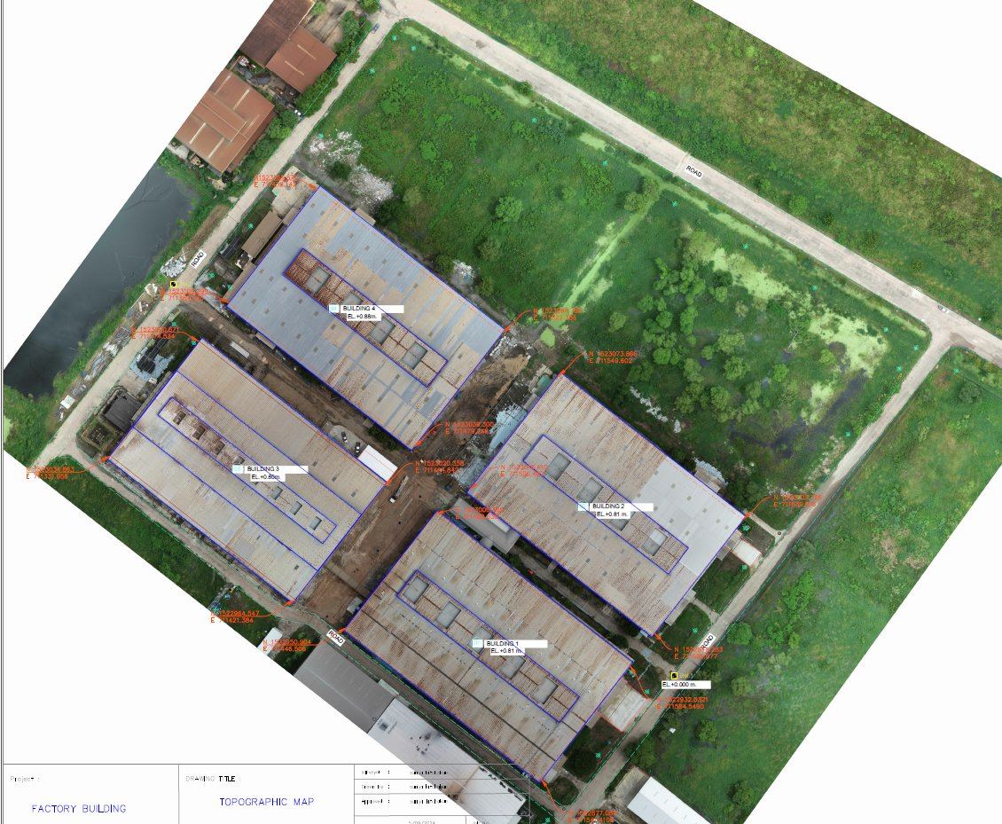 Topographic Map Orthophoto โรงงาน SPN